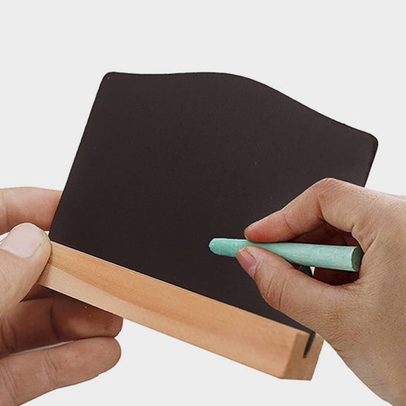 MOKKHNB Rectangle Chalkboards Black Density Board Double-Sided Message Board 12Pcs