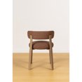 thumbnail image 3 of Upholstered Curved Back Wood-look Metal Frame 2pc Dining Chairs, 3 of 7