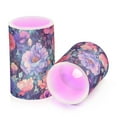 thumbnail image 7 of Yayeee Flameless Candles with Remote Flickering Battery Operated Multi Color Changing, Puprle Ethereal Floral Harmony, 7 of 7
