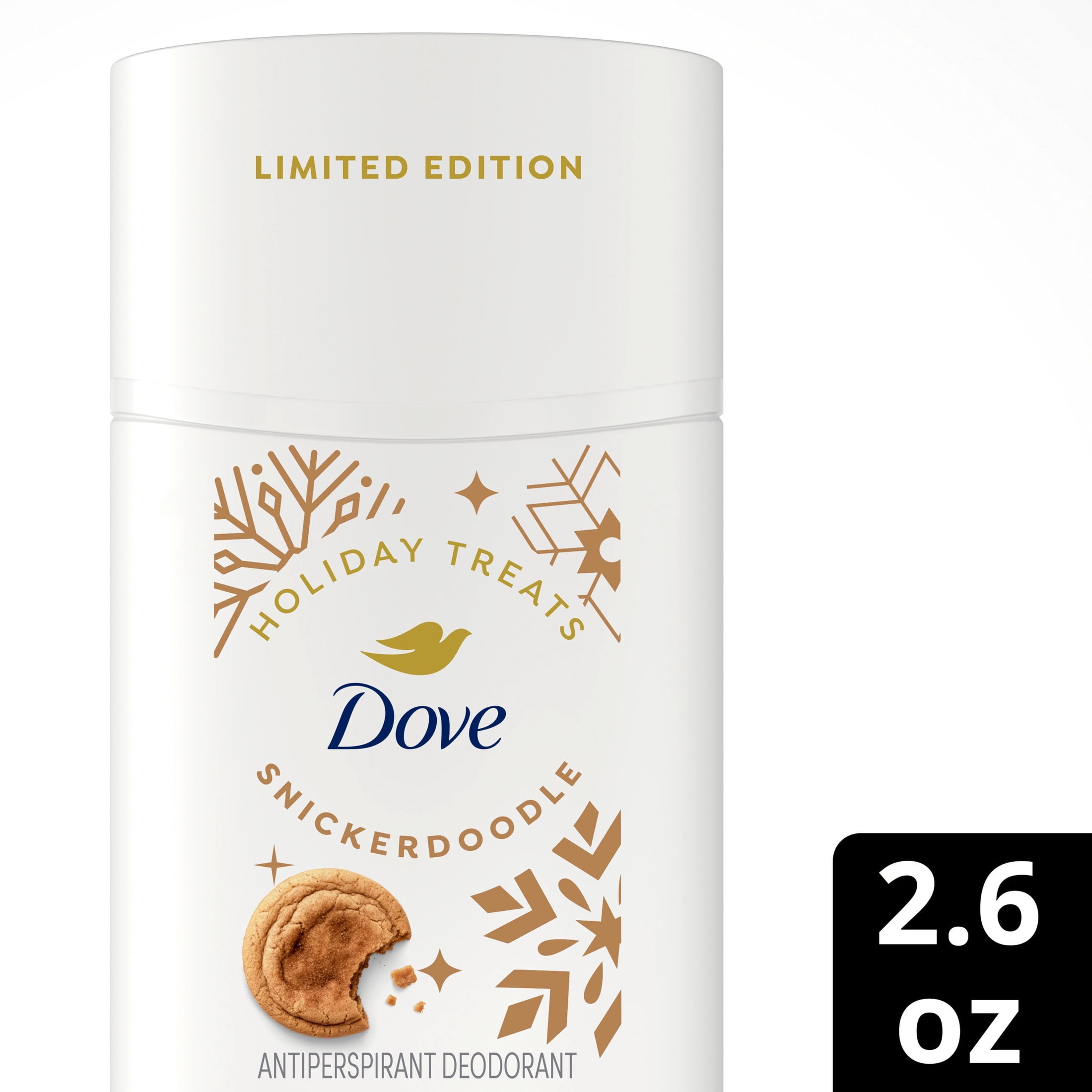 Dove Limited Edition Invisible Solid Snickerdoodle Antiperspirant for 72H Sweat & Odor Protection,  2.6 OZ