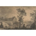 thumbnail image 3 of Simon Mathurin Lantara 18x13 Black Modern Framed Museum Art Print Titled - The Bend in the River (1767), 3 of 5
