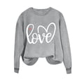 thumbnail image 4 of Meichang Chandail en Molleton de la Saint-Valentin pour Femmes, Col Rond, Graphique Cœur d'Amour, Coupe Ample, Manches Longues, Mignon, 4 of 4