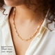 thumbnail image 2 of Collar de acero inoxidable, collar de cadena cruzada de acero de titanio simple, collar chapado en oro para hombres y mujeres, joyería, 2 of 5