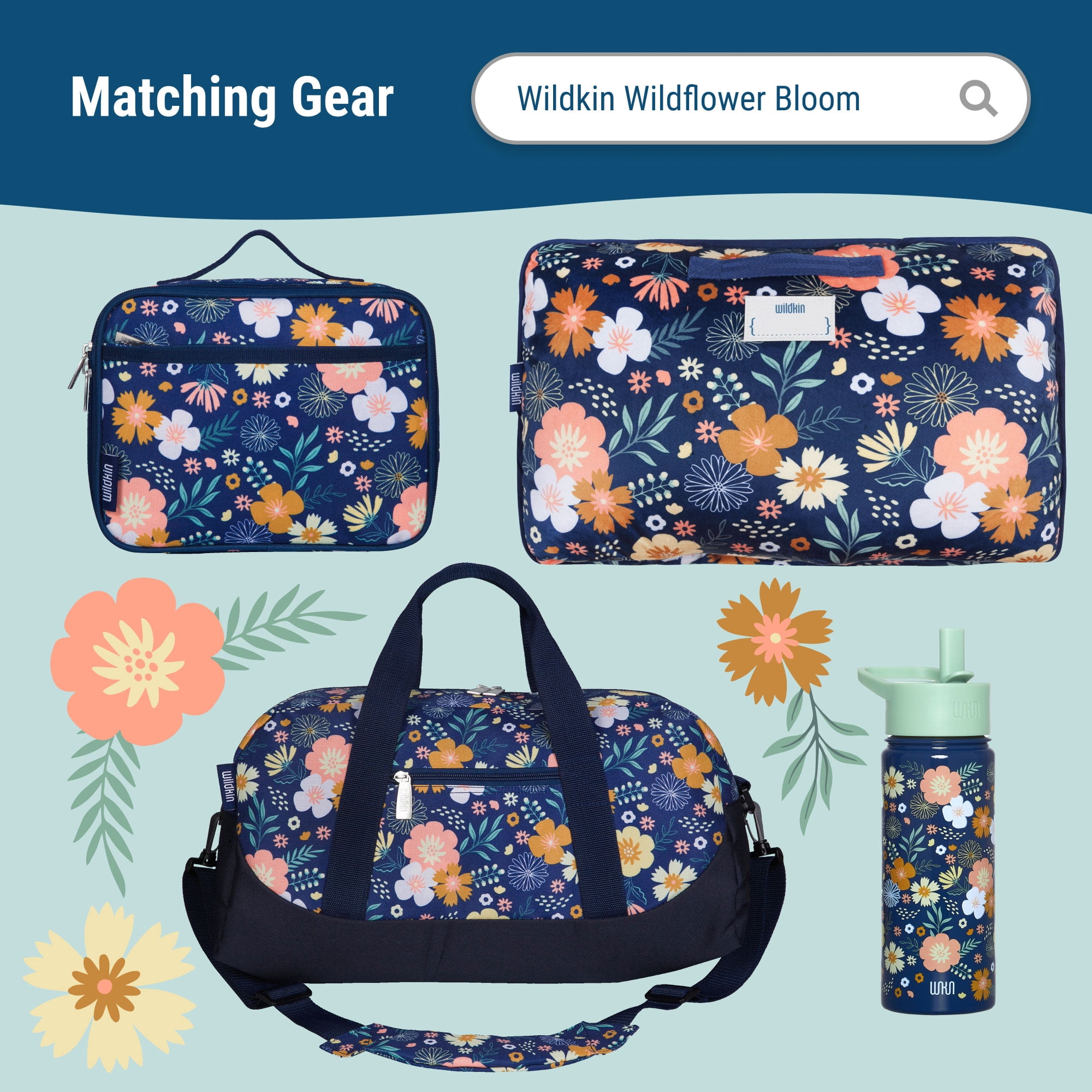 Wildkin Kids 12 Inch Backpack for Toddler Boys and Girls (Wildflower Bloom)