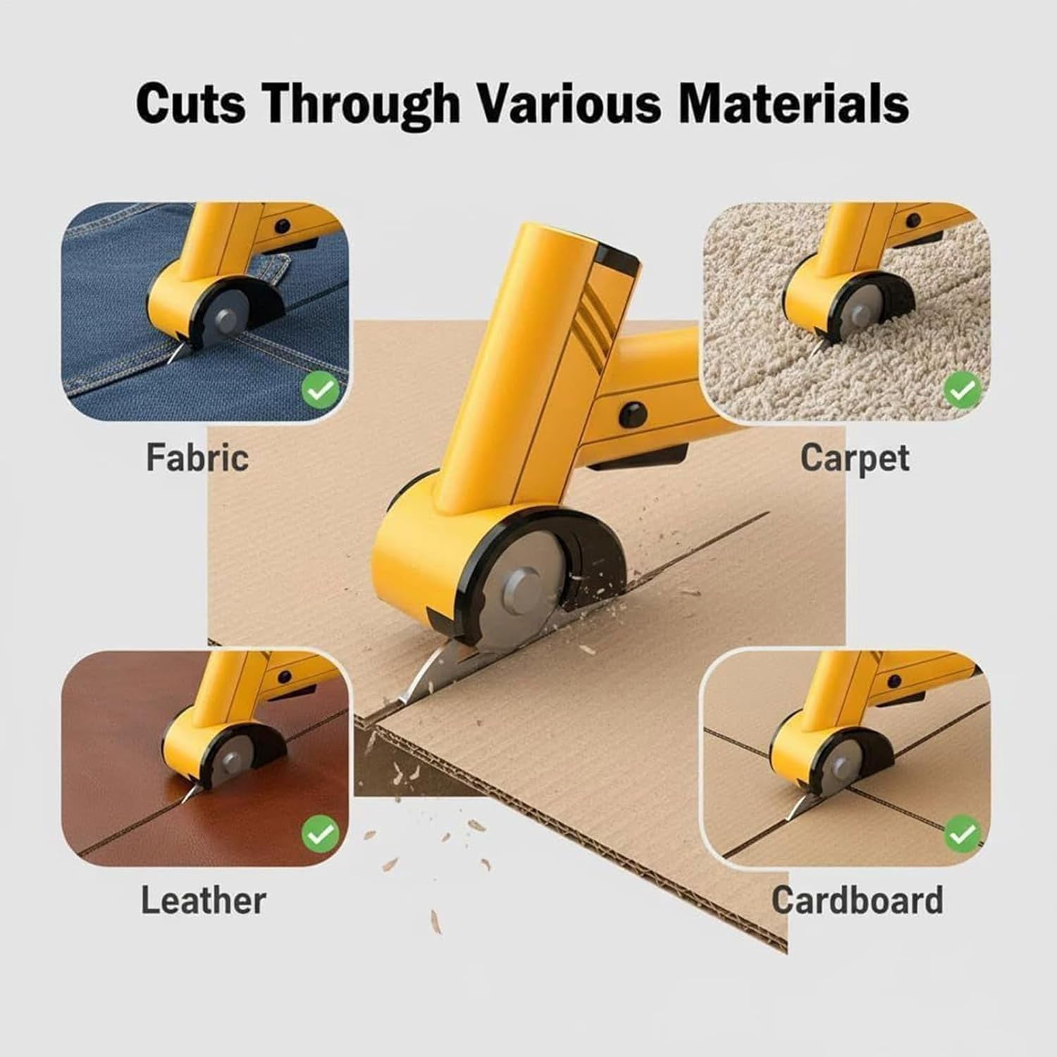CLIQKWEN Rechargeable High-Speed Cardboard Cutter - 2000mAh Electric Box Cutter with LED Light, 4V Heavy Duty Utility Knife for Paper Fabric Carpet Craft Sewing Work