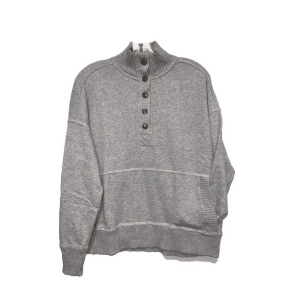 Aerie Women's Mock Neck Medium Heather Gray Sweatshirt, XS