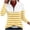 Yellow, variant on LIaqionyy Womens Tops Long Sleeve Shirts Quarter Zip Collared Pullover V Neck Casual Fall Business Clothes