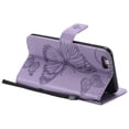 thumbnail image 3 of iPhone 6 Plus/ 6S Plus Wallet case, Allytech Pretty Retro Embossed Butterfly Flower Design PU Leather Book Style Wallet Flip Case Cover for Apple iPhone 6 Plus and iPhone 6S Plus, Purple, 3 of 10