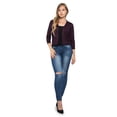 thumbnail image 7 of G-Style USA Women's 3/4 Sleeve Open Front Cropped Cardigan Sweater (S-XL), 7 of 7