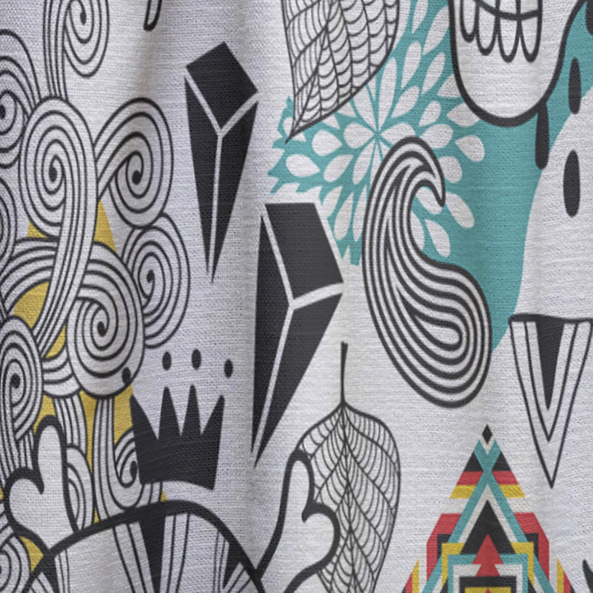 Designart 'Whales and Botanical Pattern' Modern Curtain Panel