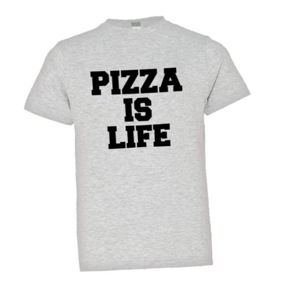 PleaseMeTees™ Youth Pizza Is Life I Love Pizza Cheese Bacon HQ Tee