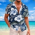 thumbnail image 2 of ZCFZJW Mens Hawaiian Floral Shirts Big and Tall Regular Fit Casual Summer Tropical Button Down Shirt Trendy Holiday Vacation Beach Tees Tops Multicolor#04 XXL, 2 of 5