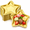 Gold, variant on 24 Pack Star Shape Paper Plates, Artrylin 9.45 Inches Pentagram Dinnerware Plate, Red Twinkle Star Dessert Plates, Disposable Party Plate for Appetizers Wedding Birthday Independence Day