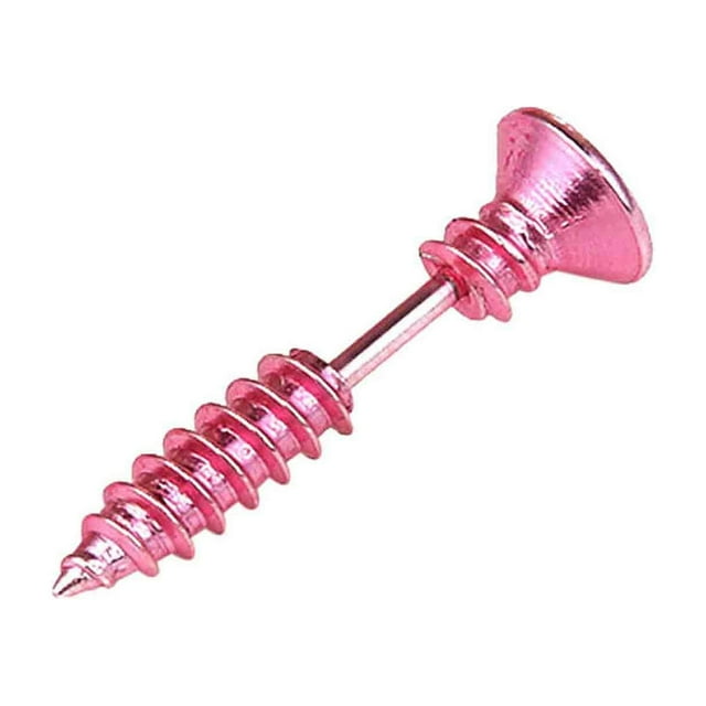 1 Pair Unisex Screw Prank Titanium Steel Screw Piercing Personalized Stainless Steel Earrings Ear