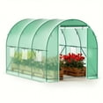thumbnail image 6 of Greenhouses for Outdoors Winter Large Walk In Green Houses for Outside Heavy Duty with 6 Ventilated Mesh Windows & Roll-up Door & Reinforced Frame 10×7×7 FT, 6 of 8