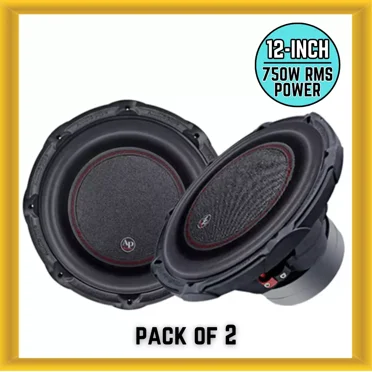 Audiopipe TXX-BDC2-12 12″ 750W RMS Dual 4 Ohm Voice Coil Car Subwoofer (2 Pack)