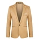 thumbnail image 5 of Traje informal de verano para hombre, chaqueta de traje antiarrugas sin planchar a la moda para oficina de negocios, traje ajustado de Color sólido para hombre, 5 of 5