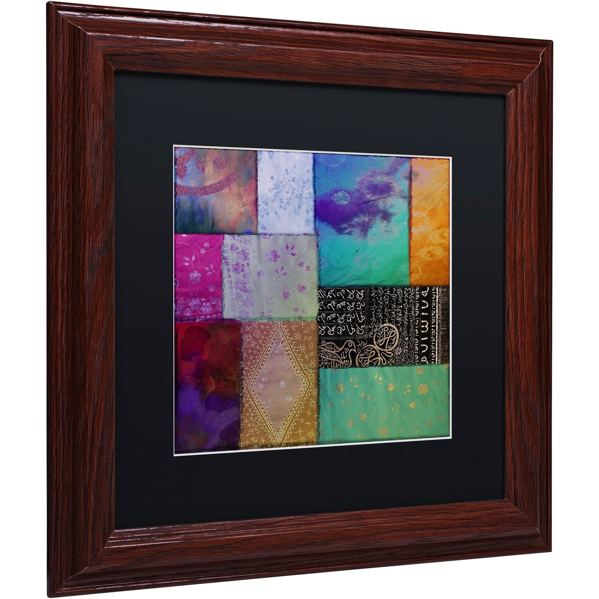Trademark Fine Art "Afrikan Batik I" Canvas Art by Color Bakery Black Matte, Wood Frame