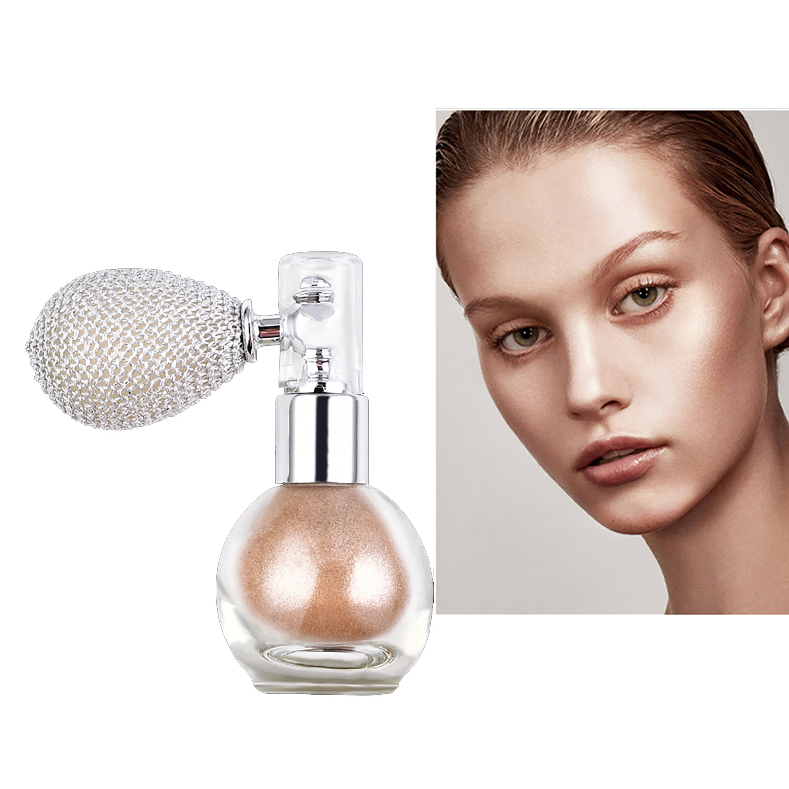 Highlighter Powder Spray, Glitter High Gloss Spray Shimmer Powder Spray
