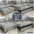 thumbnail image 6 of 85 Inch Modular Sectional Sofa Couch with Pull Out Bed, L Shaped 5 Seat Cloud Sectional Sleeper Sofa with Storage, Removable Sofa Cover, Light Gray, 6 of 9