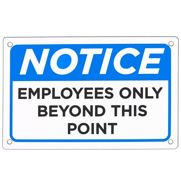 Brybelly ISGN-009 18 x 12 in. Employees Only Sign