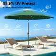thumbnail image 3 of 9 ft Solar Umbrella 32 LED Lighted Patio Umbrella Table Market Umbrella with Tilt and Crank Outdoor Umbrella for Garden, Deck, Backyard, Pool and Beach (Navy Blue), 3 of 7