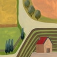 thumbnail image 2 of Wang, Melissa 12x12 Black Ornate Wood Framed with Double Matting Museum Art Print Titled - The Hill Village IV, 2 of 4