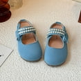 thumbnail image 3 of Mepaouo Kids Suede Clogs Toddlers Boys Girls Pearl Dress Shoes Slip on Mules Flat Mary Jane, 3 of 7