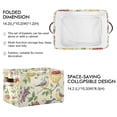 thumbnail image 2 of Yayeee Canvas Storage Basket with Handles for Shelves Fabric Bins Closet Organizer, Birds with Strawberries, 2 of 8