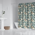 thumbnail image 2 of Beige Brown Mushroom Blue Pattern Shower Curtain 72"x72" ,Bathroom Decorative Shower Curtains Set with 12 Hooks,Modern Waterproof Washable Shower Curtain, 2 of 6