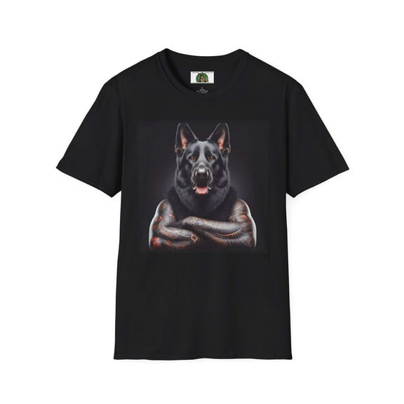 German Shepherd Muscular Dog Unisex Softstyle T-Shirt