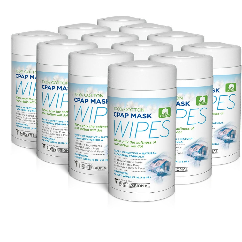 AWOW Professional CPAP Mask Cleaning Wipes 62 ct, 12 pk Case Walmart