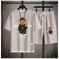 thumbnail image 5 of Camisetas y pantalones cortos con estampado de osos de moda coreana 2024, conjuntos para hombre, conjunto de ocio de lujo de 2 piezas, ropa de calle, chándal de verano de calidad, 5 of 5
