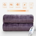 thumbnail image 2 of TEMOGU-Heated Blanket Twin 62"x84" - ETL&FCC Certified Flannel Electric Blanket Throw Machine Washable Heating Blanket with 4 Heating Levels 10 Hours Auto-Off Overheating Protection (Purple), 2 of 4