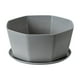 thumbnail image 2 of Maceta de resina grande 21x18cm | Aspecto duradero de cerámica imitada, base engrosada, interior exterior versátil | Gris, Amarillo, Blanco | Decoración moderna de balcón, 2 of 4