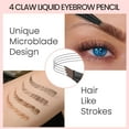 thumbnail image 3 of 4-Tip Eyebrow Pen 3D Waterproof Microblading Eyebrow Pen， Natural Makeup Long-Lasting Fine Stroke Magic Eyebrow Pencil,Gray, 3 of 8