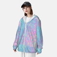 thumbnail image 3 of Kdxio Fantasy Gradient Print Women Men Sun Protection UPF 50+ Jackets Zip Up Long Sleeve Hoodie Hiking Lightweight with Pockets, 3 of 7