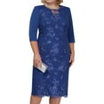 thumbnail image 3 of Robe Formelle Élégante Grande Taille pour Femmes Vintage Fermeture Éclair Arrière Robe Midi Courte Cocktail Soirée Dentelle Florale Robe de Soirée, 3 of 6