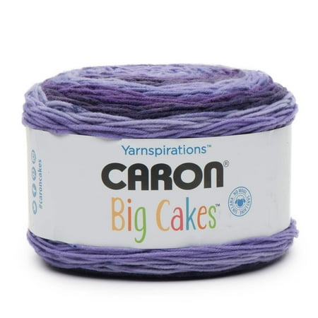 UPC: 0057355421240 | Caron Big Cakes Self Striping Yarn ~ 603 yd/551 m / 10.5oz/300 g Each (Grape Jelly)