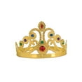thumbnail image 3 of Adult Medieval English Queen Gold Plastic Crown Mardi Gras Costume Accessory, 3 of 3