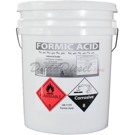 Duda Energy Industrial Grade Formic Acid 95% Concentration, 5 Gallons