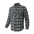 thumbnail image 2 of GrmtClth Button Down Shirt Men Regular Fit Plaid Shirts Casual Long Sleeve Cowboy Shirts Soft Work Shirts with Two Pockets Black XXL, 2 of 4