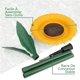 thumbnail image 4 of Comedero para pájaros silvestres CHAO en forma de flor dispensador de Comida para exteriores 60 cm amarillo Verde, 4 of 5
