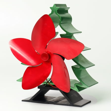 Eco Fan Not Spinning Heat Powered Stove Fan, 5 Blade Stove Fan Eco Friendly Silent Home Decor Christmas Gift For Friend Family ()