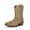 CAMEL, variant on DREAM PAIRS Women's Western Boots Square Toe Chunky Heel Zipper Embroidered Ankle Boots