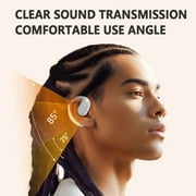 Open Ear Sport Headphones, Soft Silicone Wireless Bone Conduction Earphones, Powerful Bass, 10H Lasting, Multipoint Capable, Quick Charge, Built-in 32GB MP3