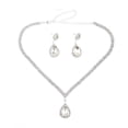 thumbnail image 4 of Collar de Boda Sunnimix + 1 Par de Pendientes de Gota de Imitación, 4 of 7