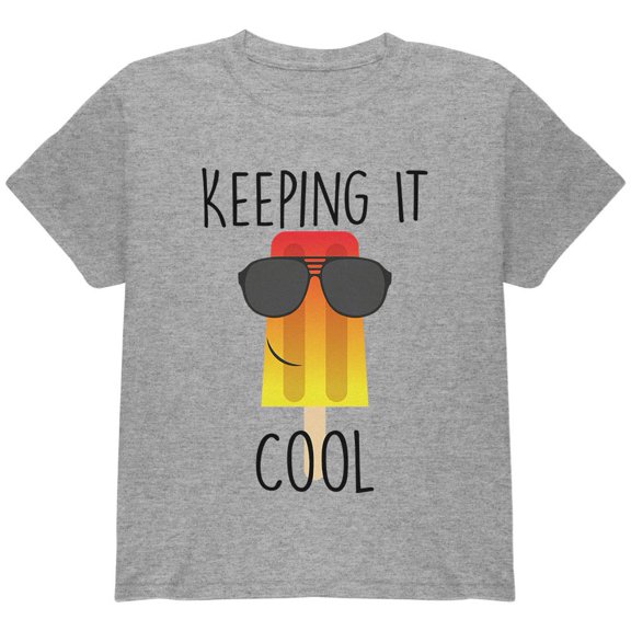 Summer Sun Ice Pop Keeping it Cool Youth T Shirt Heather YSM