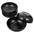 thumbnail image 3 of cuencos elegantes para ensalada de frutas, recipientes para alimentos, cuencos seguros para sopa y fideos (negro), 3 of 4