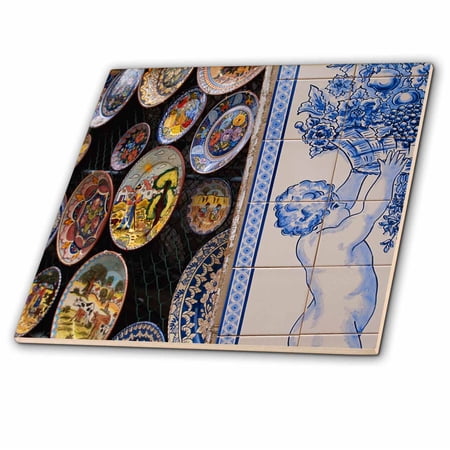3dRose, Portugal, Algarve, Monchique. pottery shop. , 8 Inch Ceramic Tile